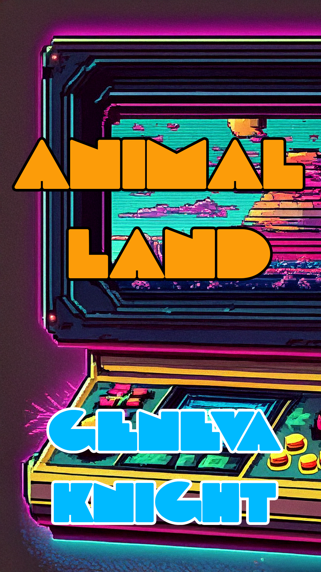 Animal Land comedy series artwork featuring neon 1980s arcade machines