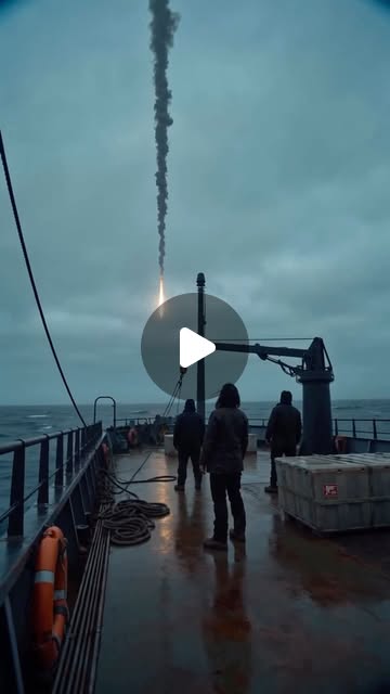 Point Nemo reel cover showing a capsule descending toward the ocean beyond the Kestrel